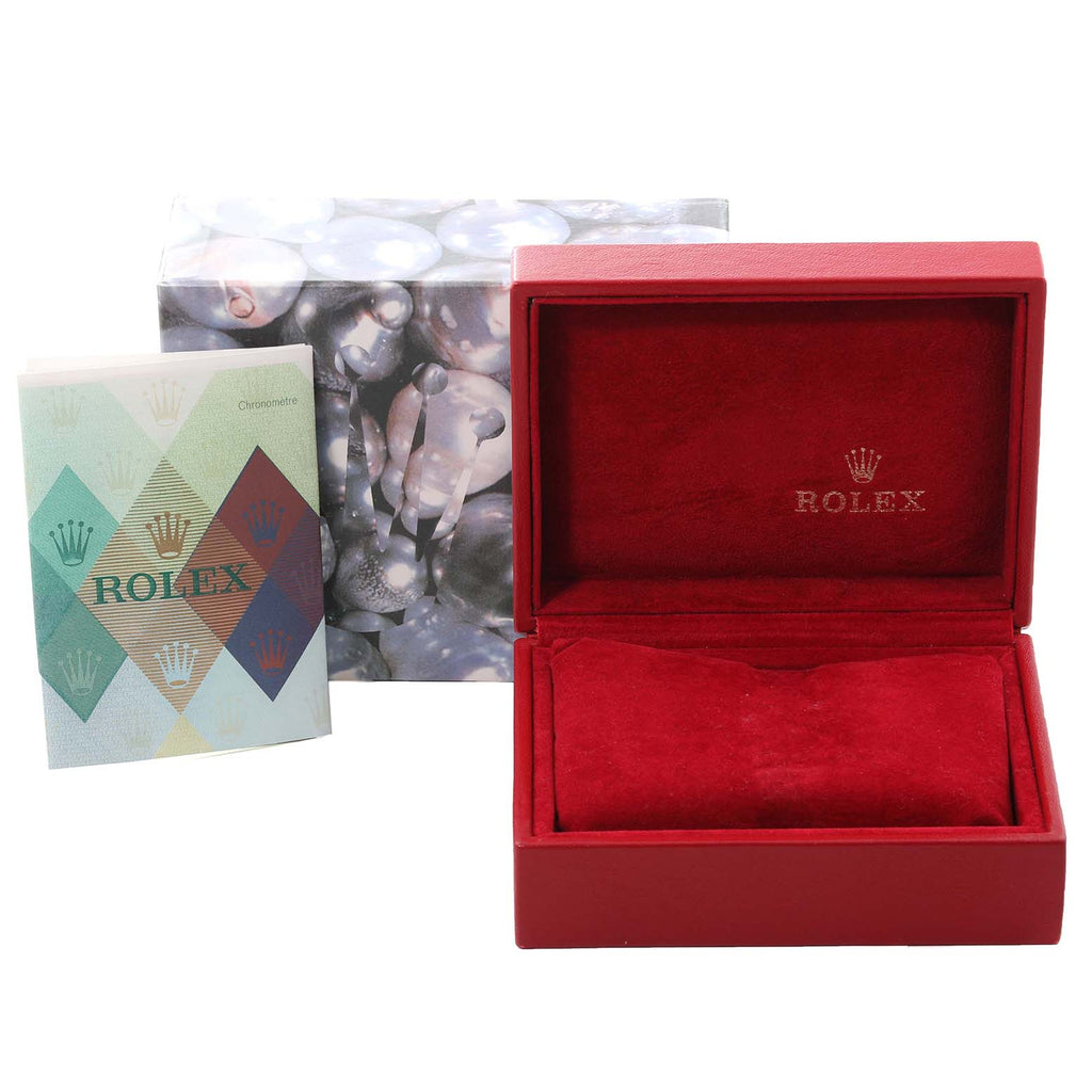 Rolex Datejust White Gold Decorated Mother of Pearl Ladies Watch 79174 Box Papers