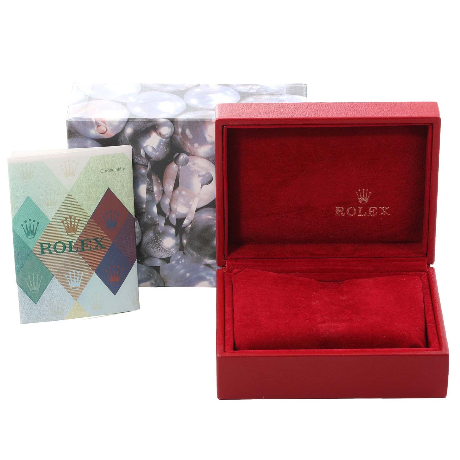 Rolex Datejust White Gold Decorated Mother of Pearl Ladies Watch 79174 Box Papers