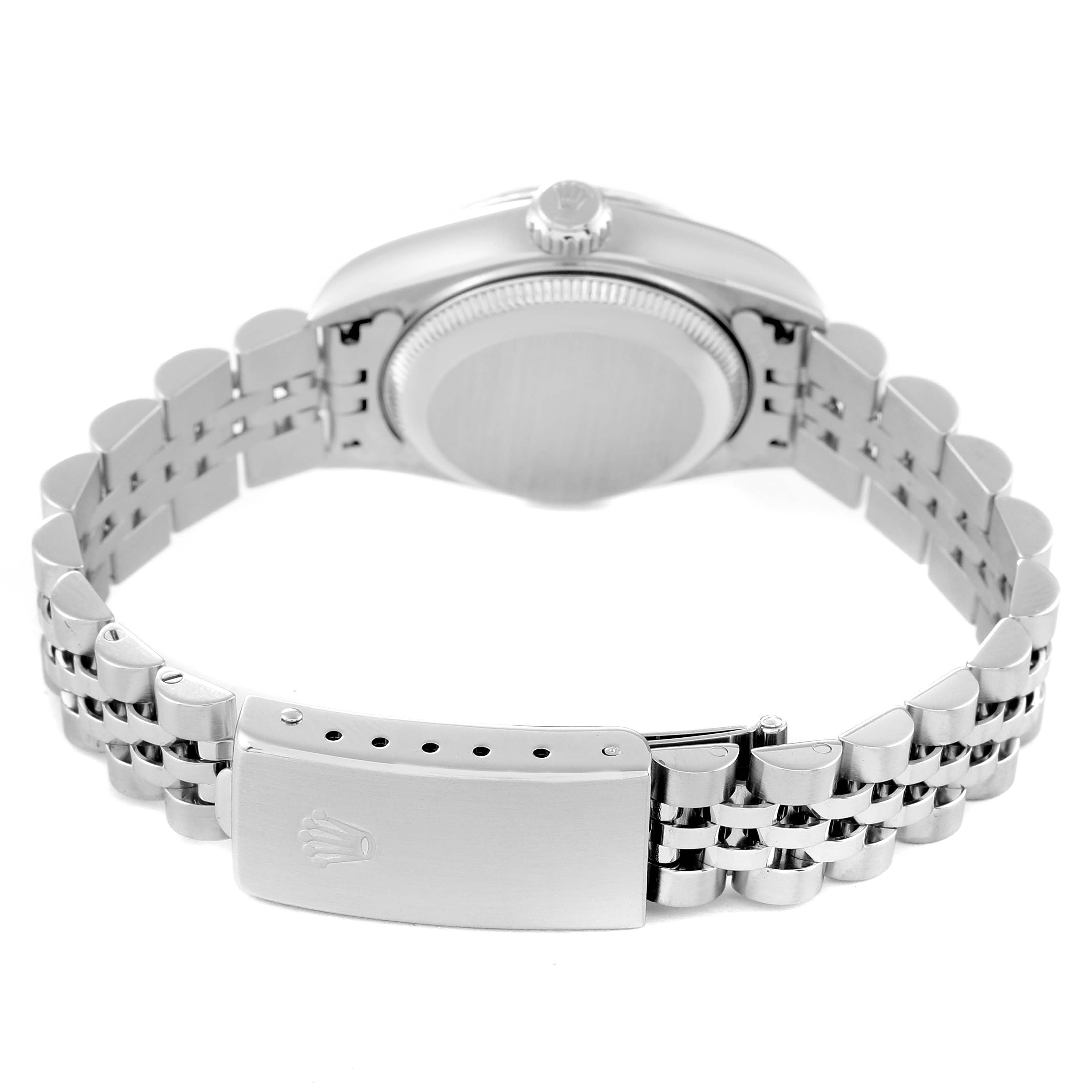 Rolex Datejust White Gold Mother Of Pearl Diamond Dial Steel Ladies Watch 79174