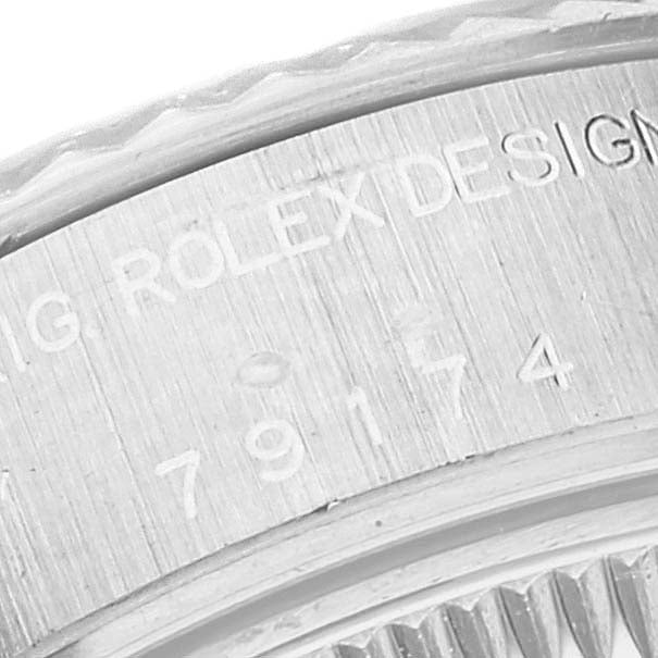 Rolex Datejust White Gold Mother Of Pearl Diamond Dial Steel Ladies Watch 79174