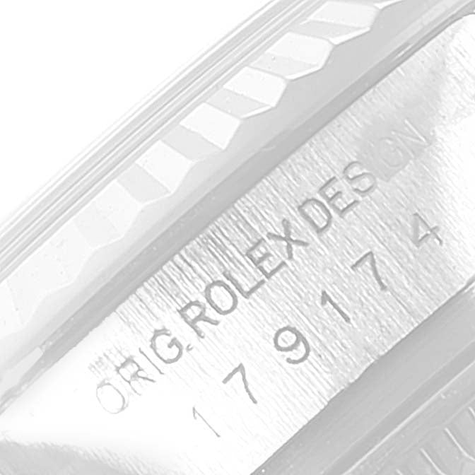Rolex Datejust White Gold Silver Diamond Dial Ladies Watch 179174 Box Card