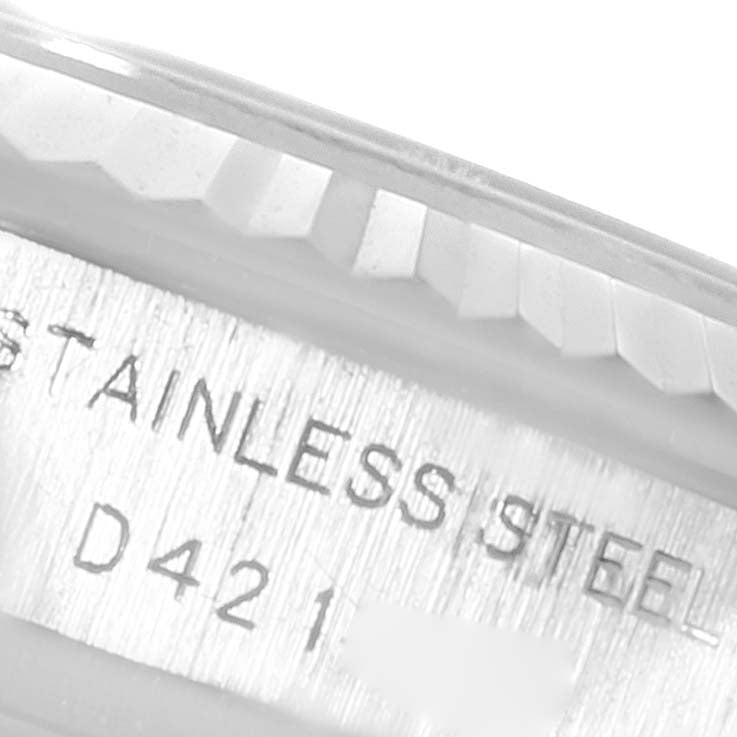 Rolex Datejust White Gold Silver Diamond Dial Ladies Watch 179174 Box Papers