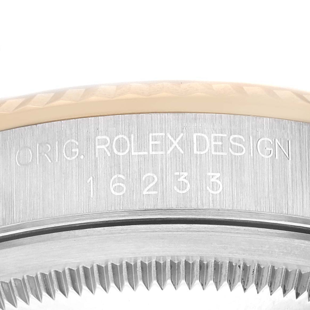 Rolex Datejust White Roman Dial Mens Watch 16233 Box Service Card
