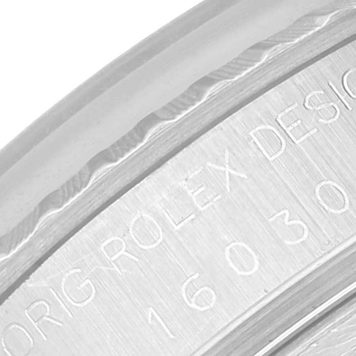 Rolex Datejust White Roman Dial Steel Mens Watch 16030