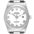 Rolex Datejust White Roman Dial Steel Mens Watch 16200