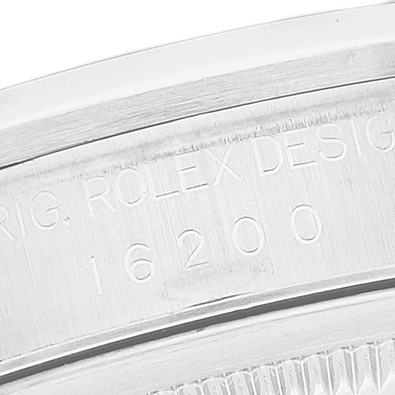 Rolex Datejust White Roman Dial Steel Mens Watch 16200