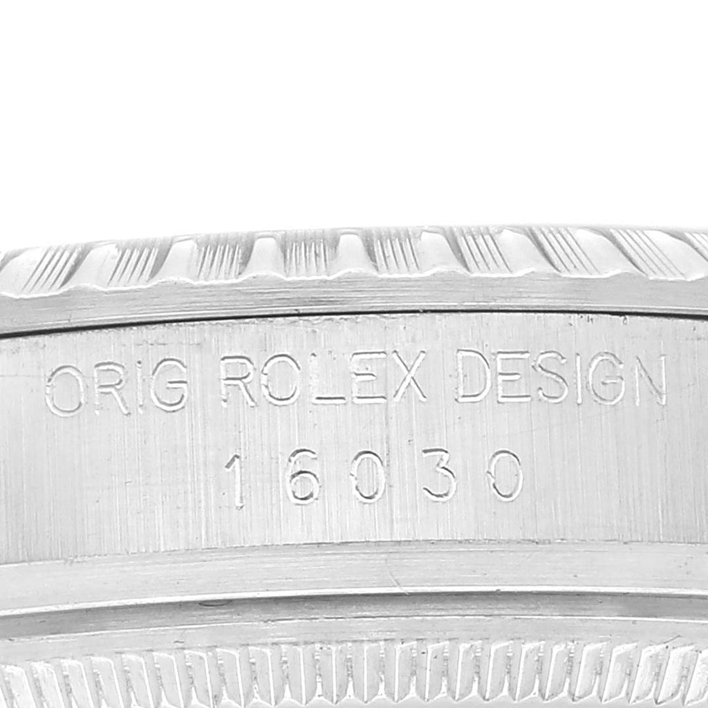 Rolex Datejust White Roman Dial Steel Vintage Mens Watch 16030