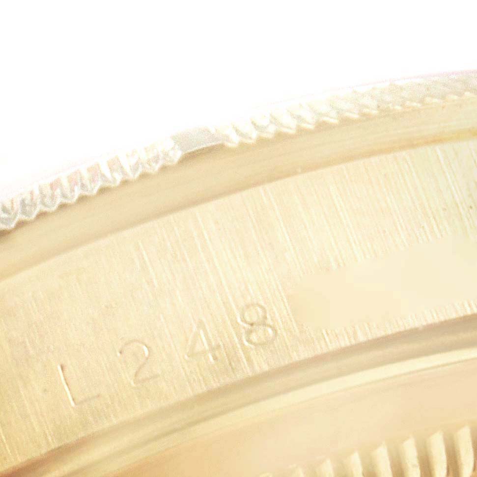 Rolex Datejust Yellow Gold Bark Finish Champagne Dial Mens Watch 16248