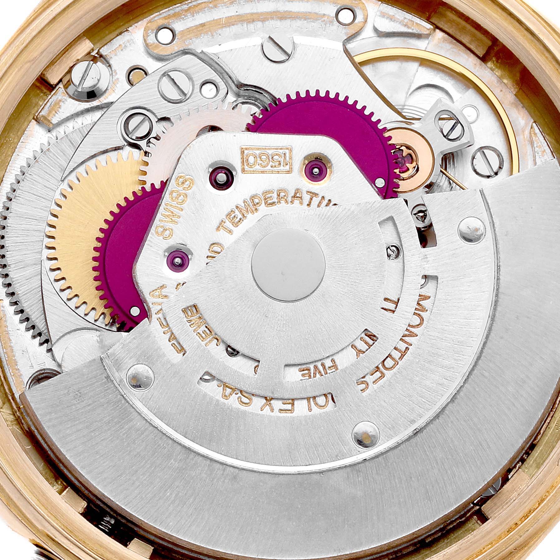 Rolex Datejust Yellow Gold Champagne Dial Vintage Mens Watch 1601