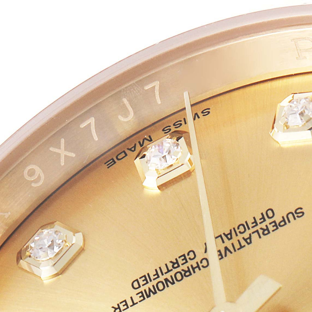 Rolex Datejust Yellow Gold Champagne Diamond Dial Mens Watch 116238
