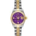 Rolex Datejust Yellow Gold Steel  Sugilite Diamond Dial Watch 79173