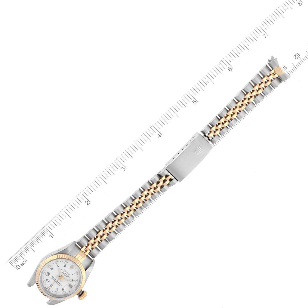 Rolex Datejust Yellow Gold White Diamond Dial Ladies Watch 79173