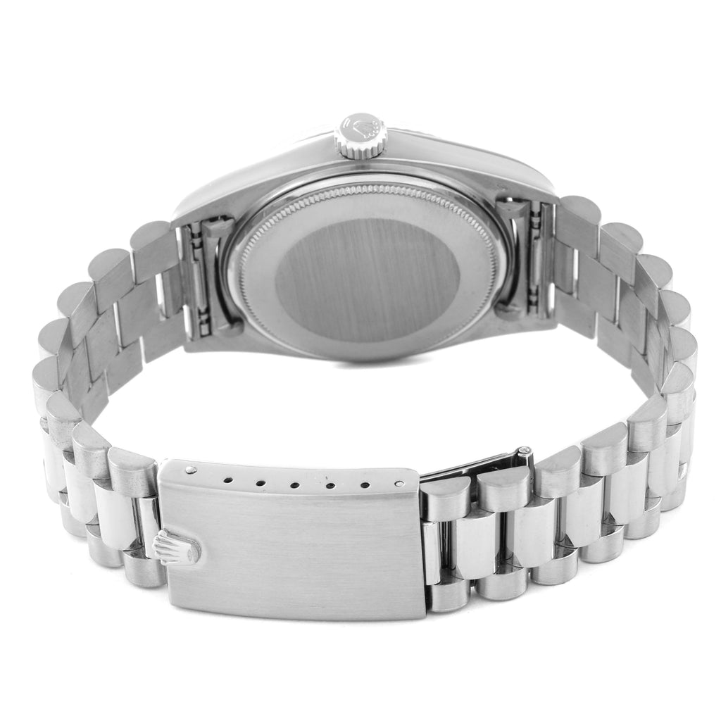 Rolex Day-Date President White Gold Silver Sigma Dial Vintage Mens Watch 1803