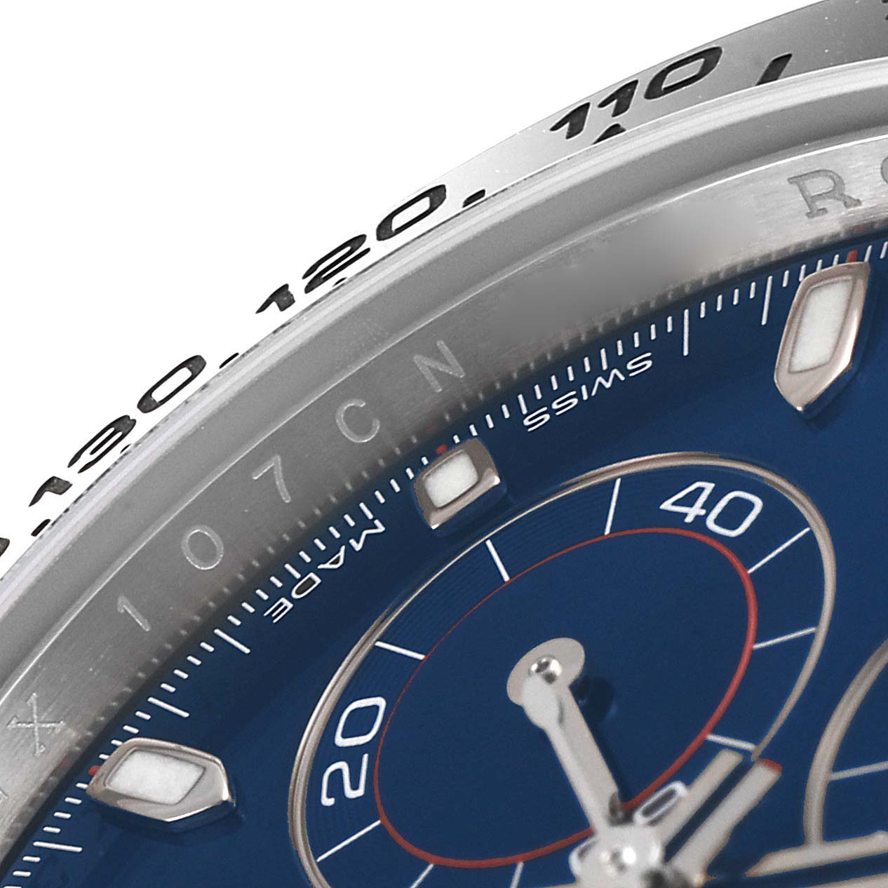 Rolex Daytona 18k White Gold Blue Dial Mens Watch 116509 Unworn
