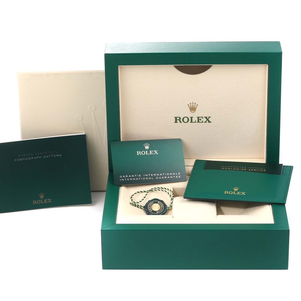 Rolex Daytona 18k White Gold Blue Dial Mens Watch 116509 Unworn