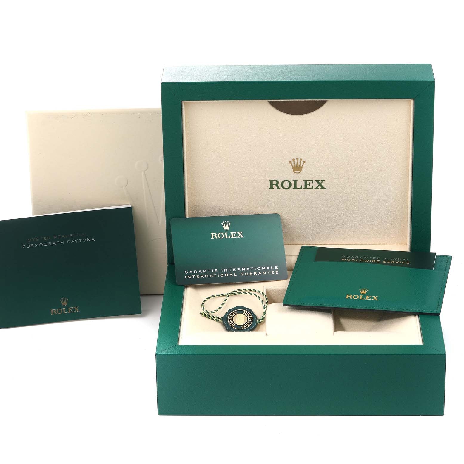 Rolex Daytona 18k White Gold Blue Dial Mens Watch 116509 Unworn