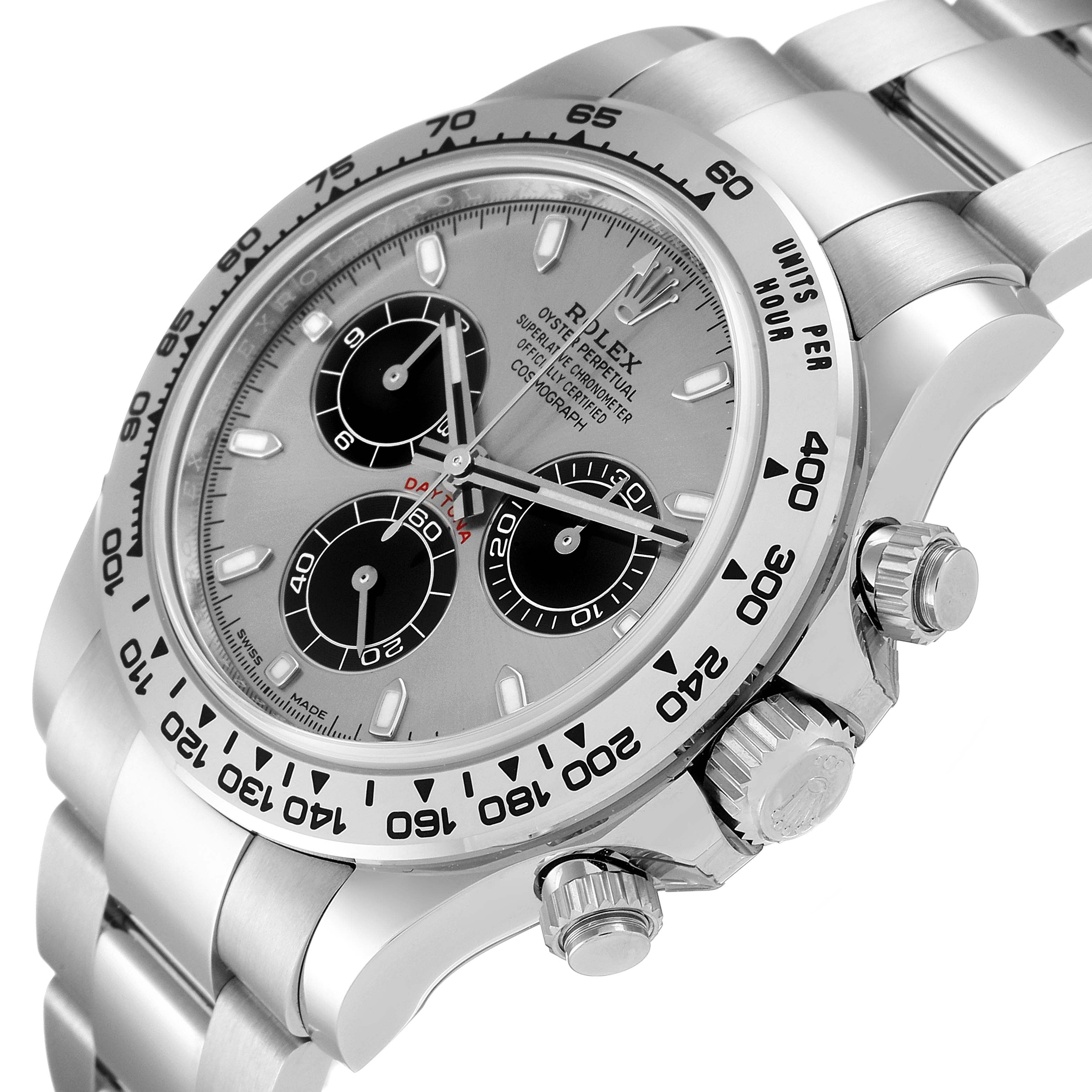 Rolex Daytona 18k White Gold Silver Dial Mens Watch 116509 Unworn