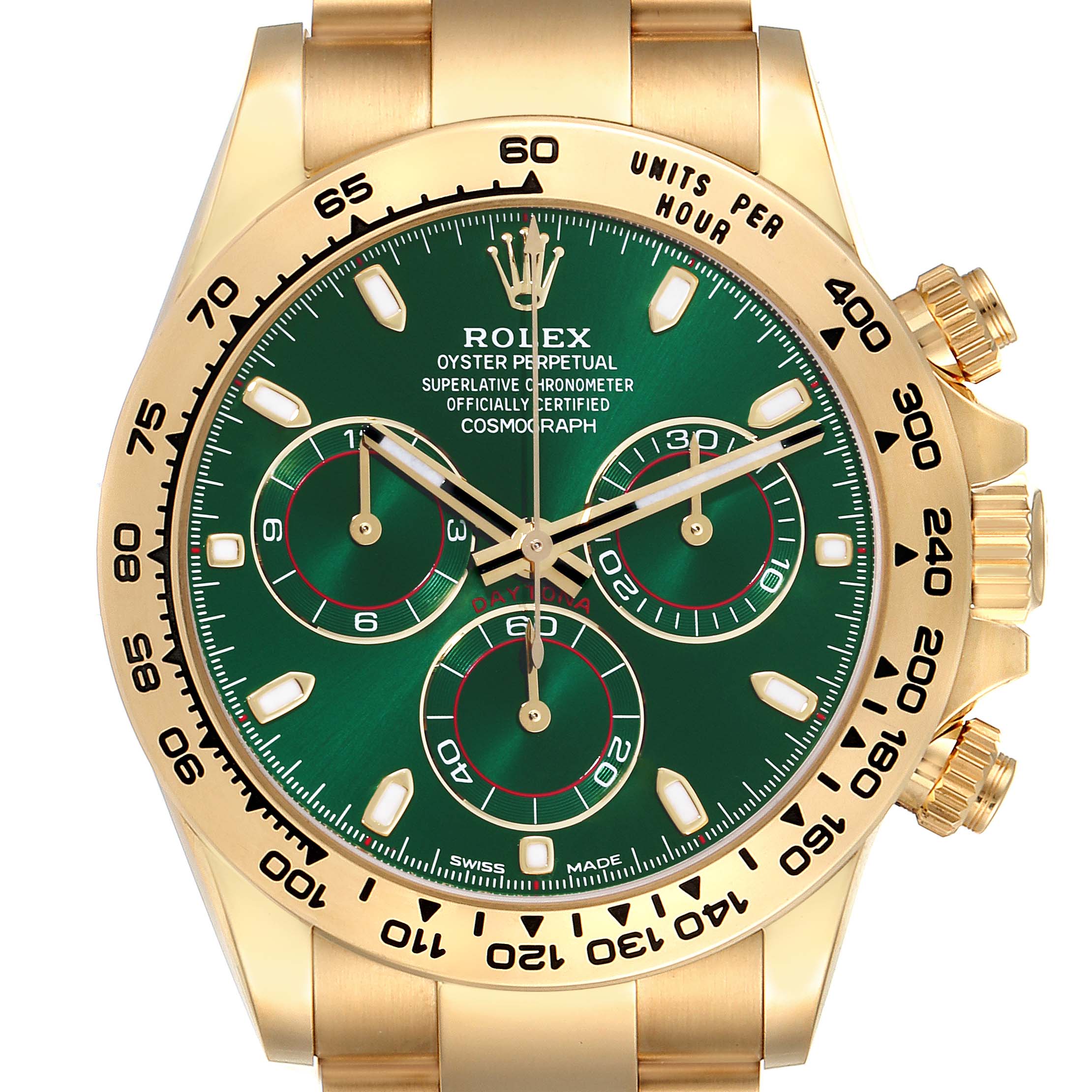 Rolex Daytona Yellow Gold Green Dial John Mayer Mens Watch 116508 Box Card