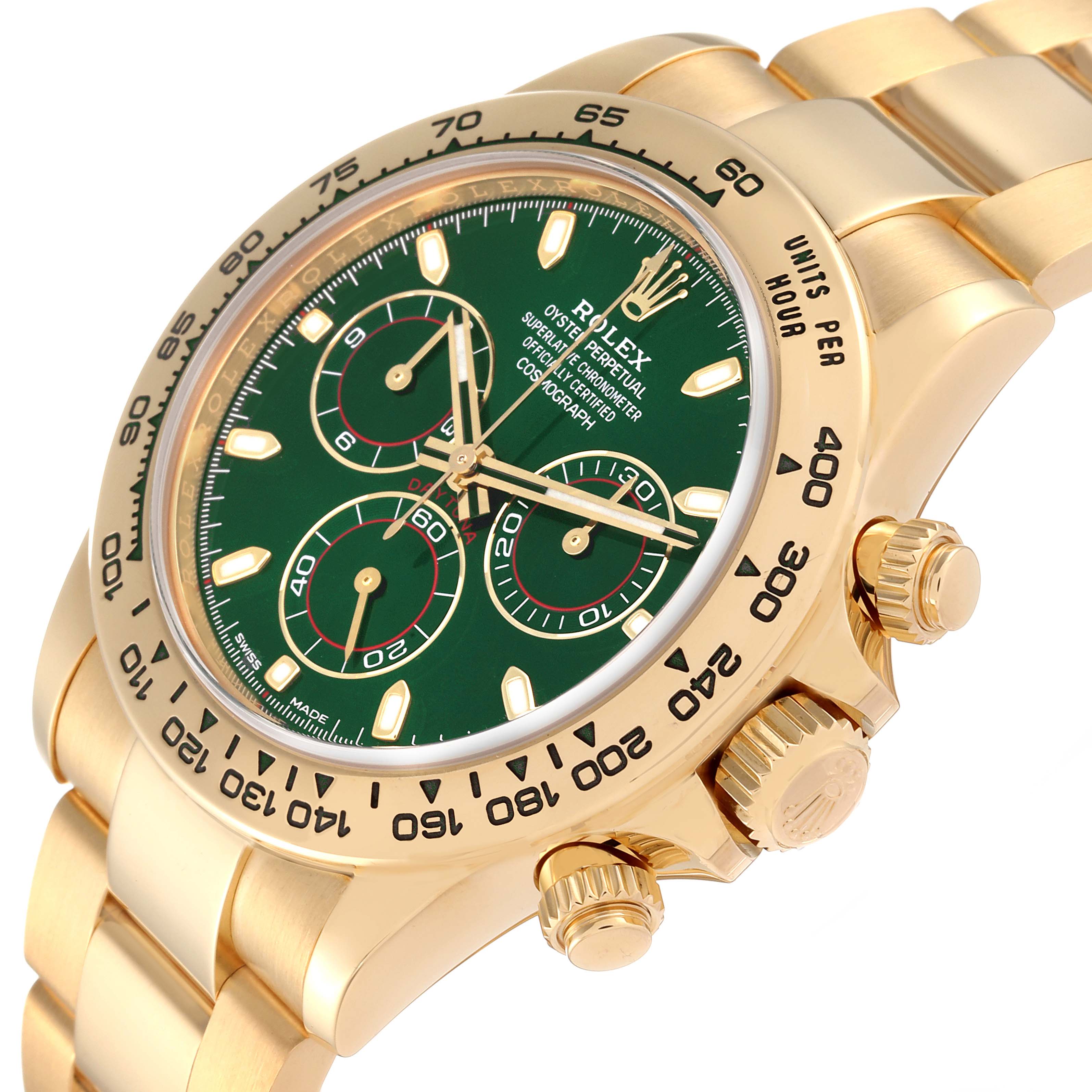 Rolex Daytona Yellow Gold Green Dial John Mayer Mens Watch 116508 Box Card