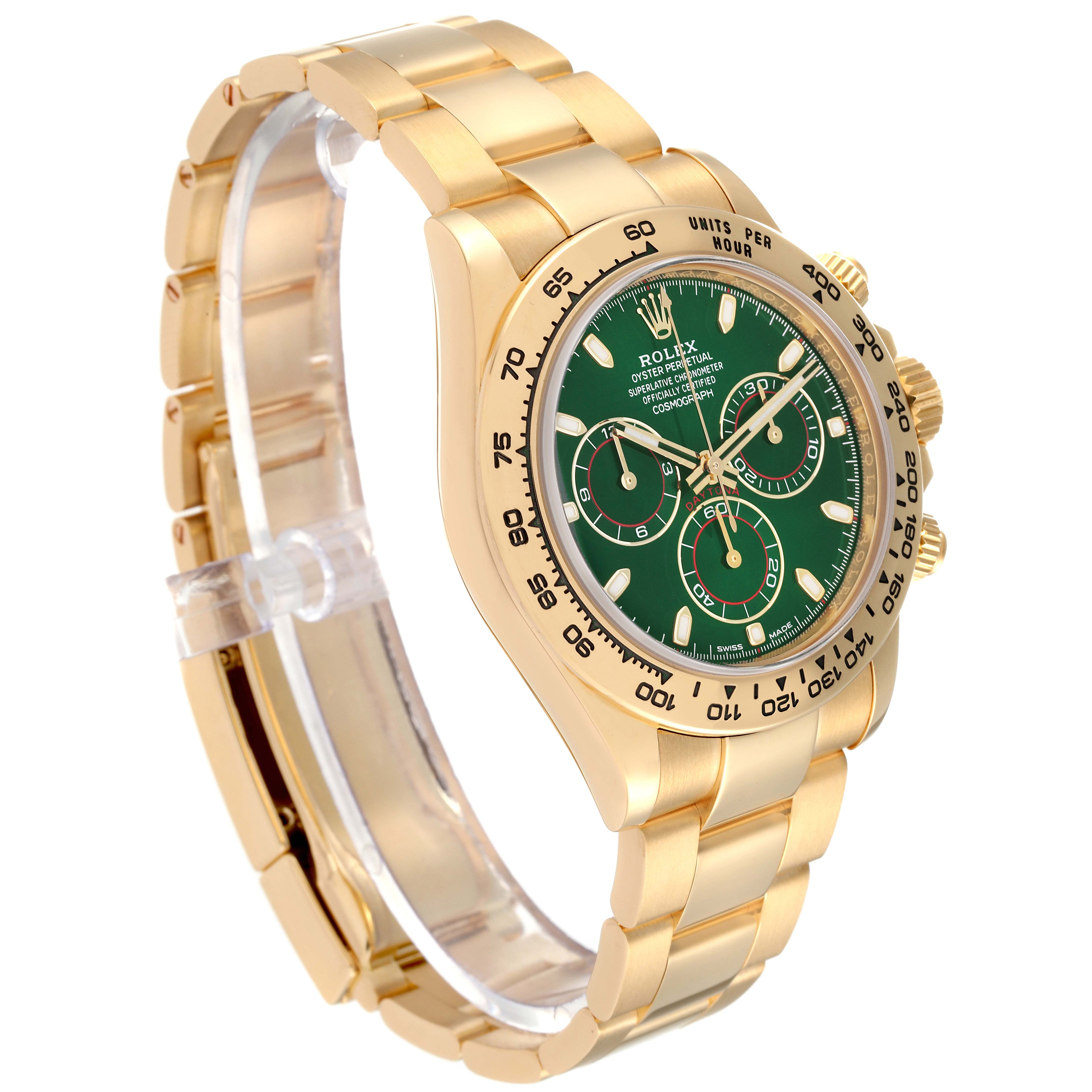 Rolex Daytona Yellow Gold Green Dial John Mayer Mens Watch 116508 Box Card