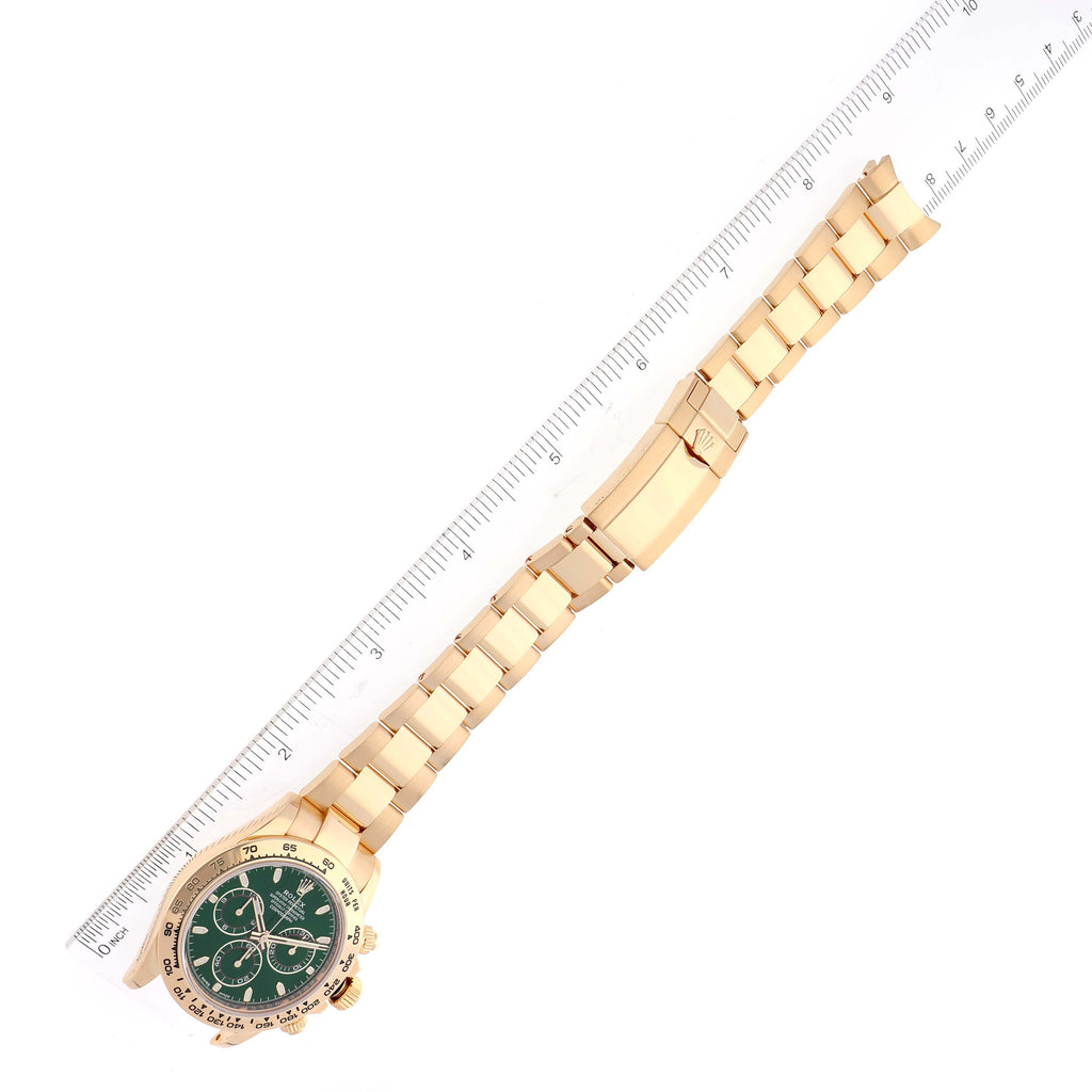 Rolex Daytona Yellow Gold Green Dial John Mayer Mens Watch 116508 Box Card