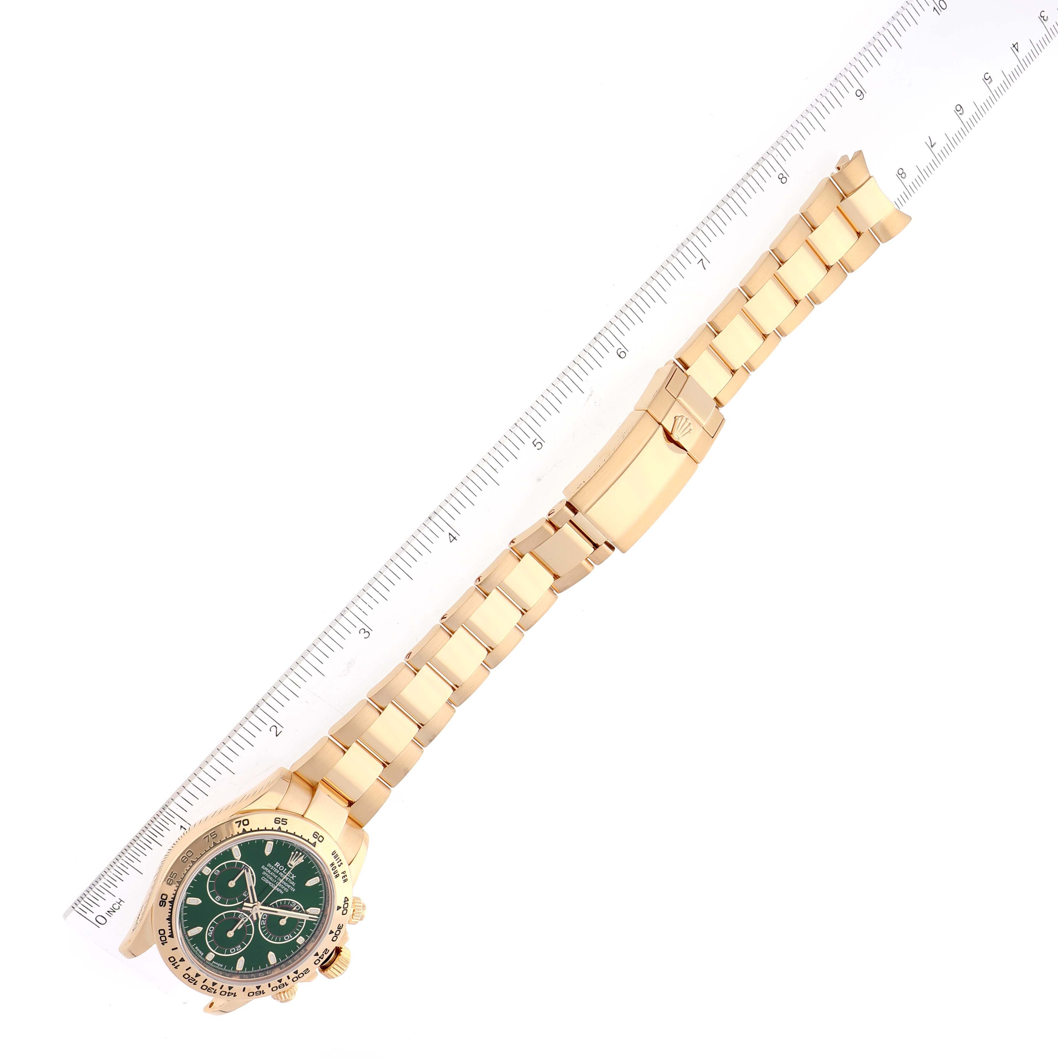 Rolex Daytona Yellow Gold Green Dial John Mayer Mens Watch 116508 Box Card