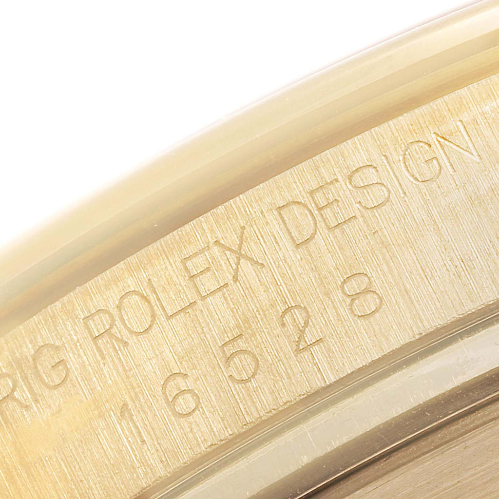 Rolex Daytona 18k Yellow Gold Inverted 6 Diamond Dial Mens Watch 16528