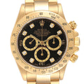 Rolex Daytona 18k Yellow Gold Inverted 6 Diamond Dial Mens Watch 16528