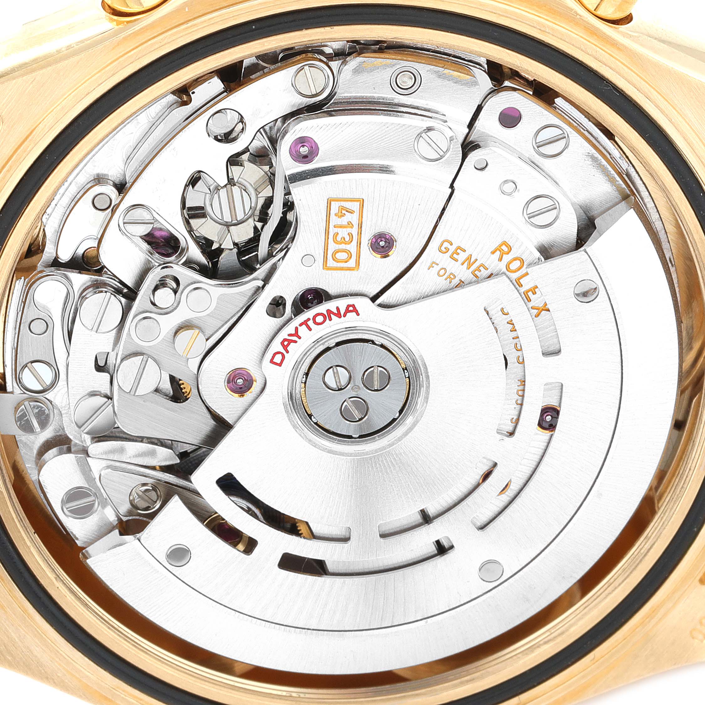 Rolex Daytona 18K Yellow Gold MOP Dial Brown Strap Mens Watch 116518