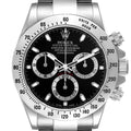 Rolex Daytona Black Dial Chronograph Steel Mens Watch 116520 Box Card
