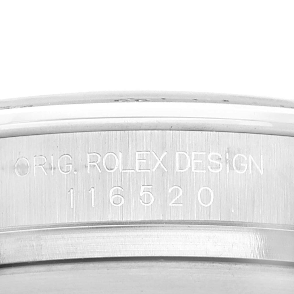 Rolex Daytona Black Dial Chronograph Steel Mens Watch 116520 Box Papers