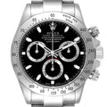 Rolex Daytona Black Dial Chronograph Steel Mens Watch 116520 Box Service Card
