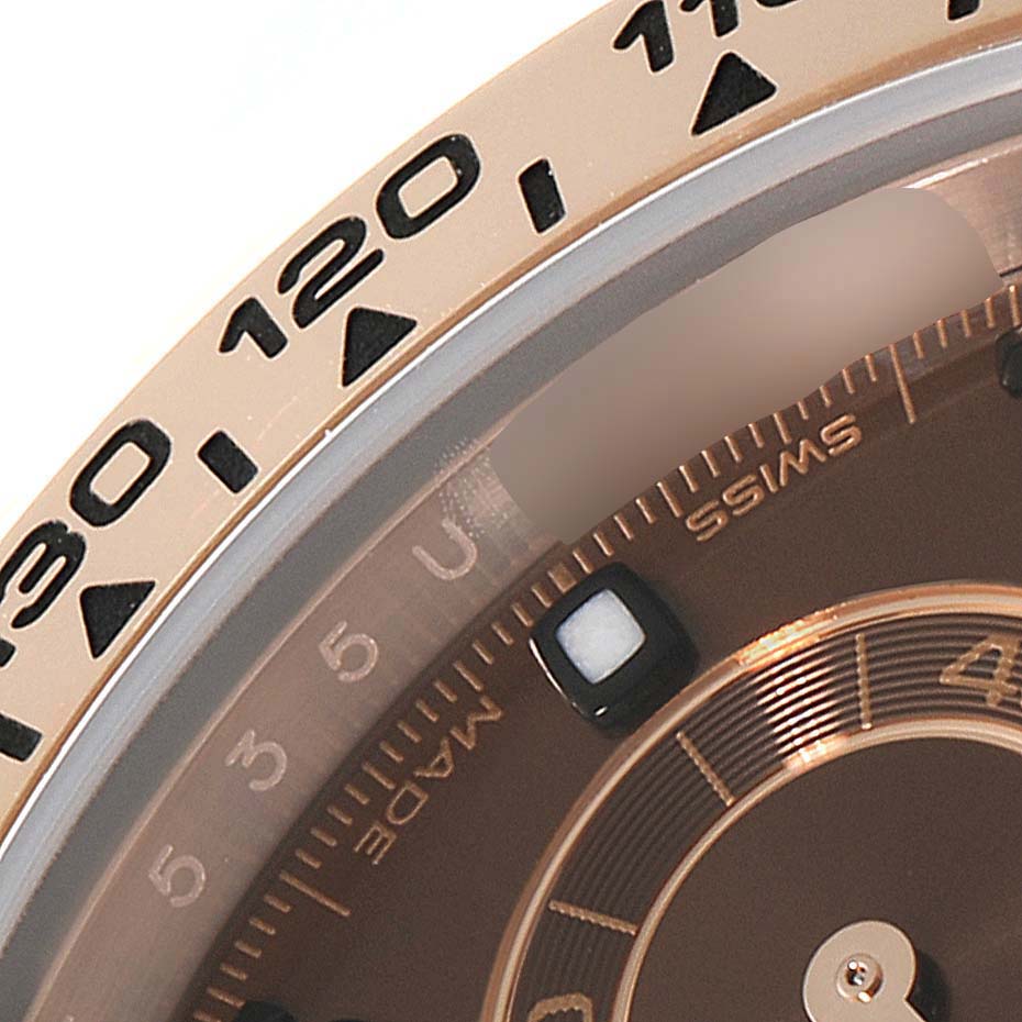 Rolex Daytona Brown Dial Rose Gold Everose Mens Watch 116505 Unworn