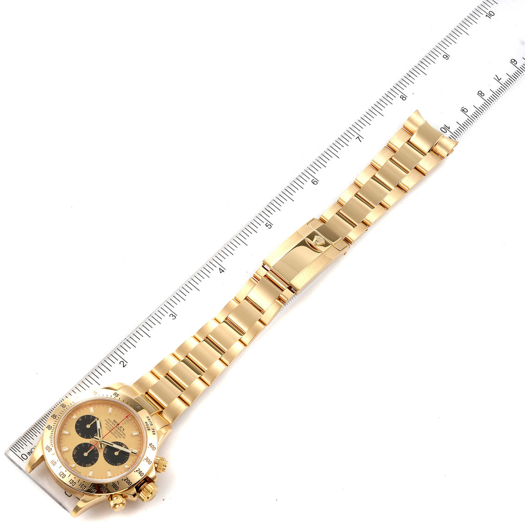 Rolex Daytona Champagne Dial Yellow Gold Chronograph Mens Watch 116528