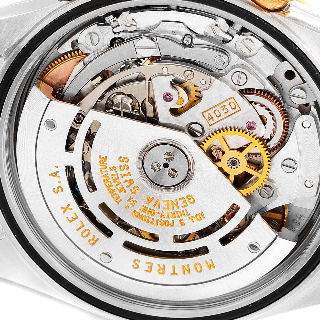 Rolex Daytona Inverted 6 Steel Yellow Gold Black Dial Mens Watch 16523