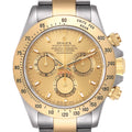 Rolex Daytona Steel 18K Yellow Gold Champagne Dial Mens Watch 116523