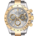Rolex Daytona Steel 18k Yellow Gold Slate Dial Mens Watch 116523