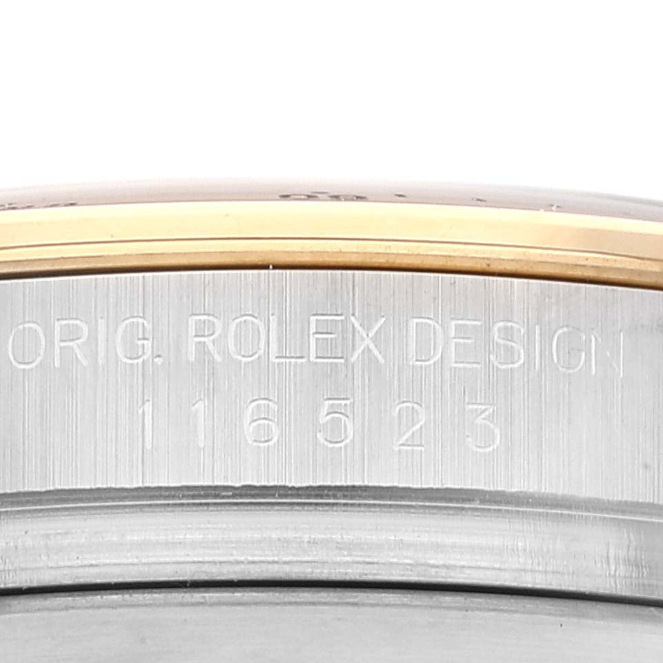 Rolex Daytona Steel 18k Yellow Gold Slate Dial Mens Watch 116523 Box Papers