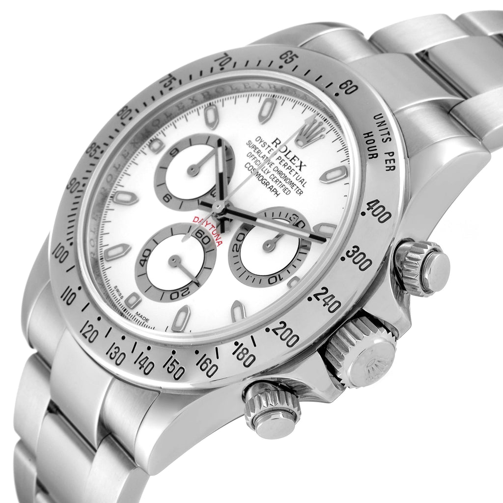 Rolex Daytona Steel White Dial Chronograph Mens Watch 116520