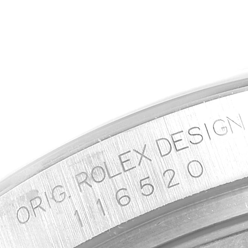 Rolex Daytona Steel White Dial Chronograph Mens Watch 116520 Box Card