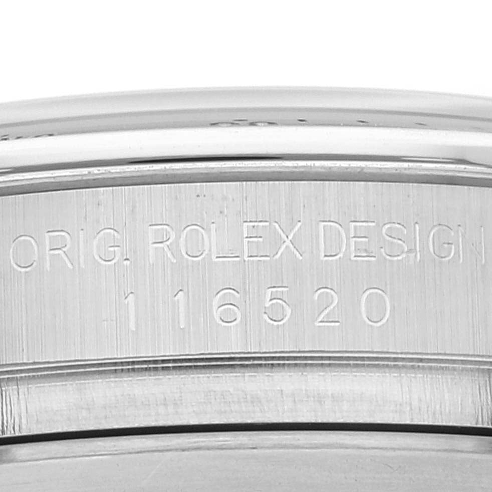 Rolex Daytona Steel White Dial Chronograph Mens Watch 116520 Box Papers