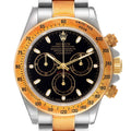 Rolex Daytona Steel Yellow Gold Black Dial Mens Watch 116523 NOS Unworn