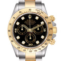 Rolex Daytona Steel Yellow Gold Diamond Chronograph Watch 116523