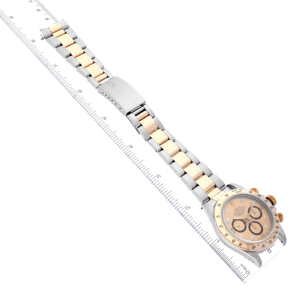 Rolex Daytona Steel Yellow Gold Inverted 6 Chronograph Mens Watch 16523