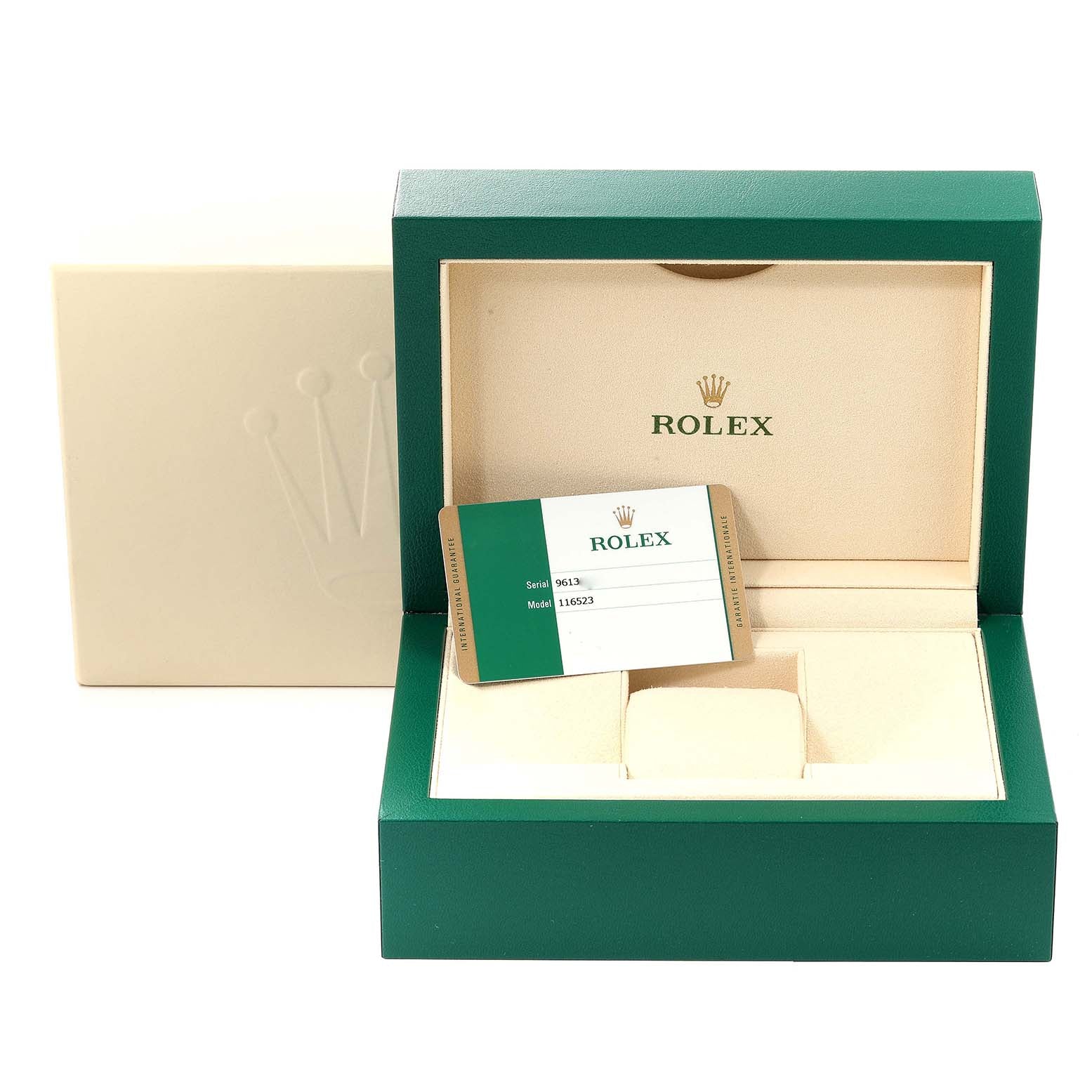 Rolex Daytona Steel Yellow Gold Mother of Pearl Diamond Mens Watch 116523 Box Card