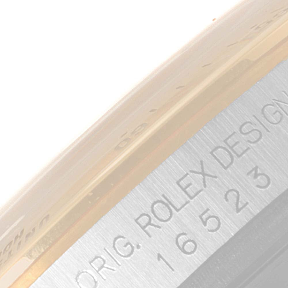 Rolex Daytona Steel Yellow Gold Slate Dial Mens Watch 16523 Box Papers