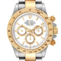 Rolex Daytona Steel Yellow Gold White Dial Mens Watch 16523