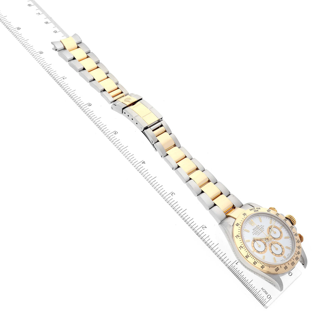 Rolex Daytona Steel Yellow Gold White Dial Zenith Movement Mens Watch 16523