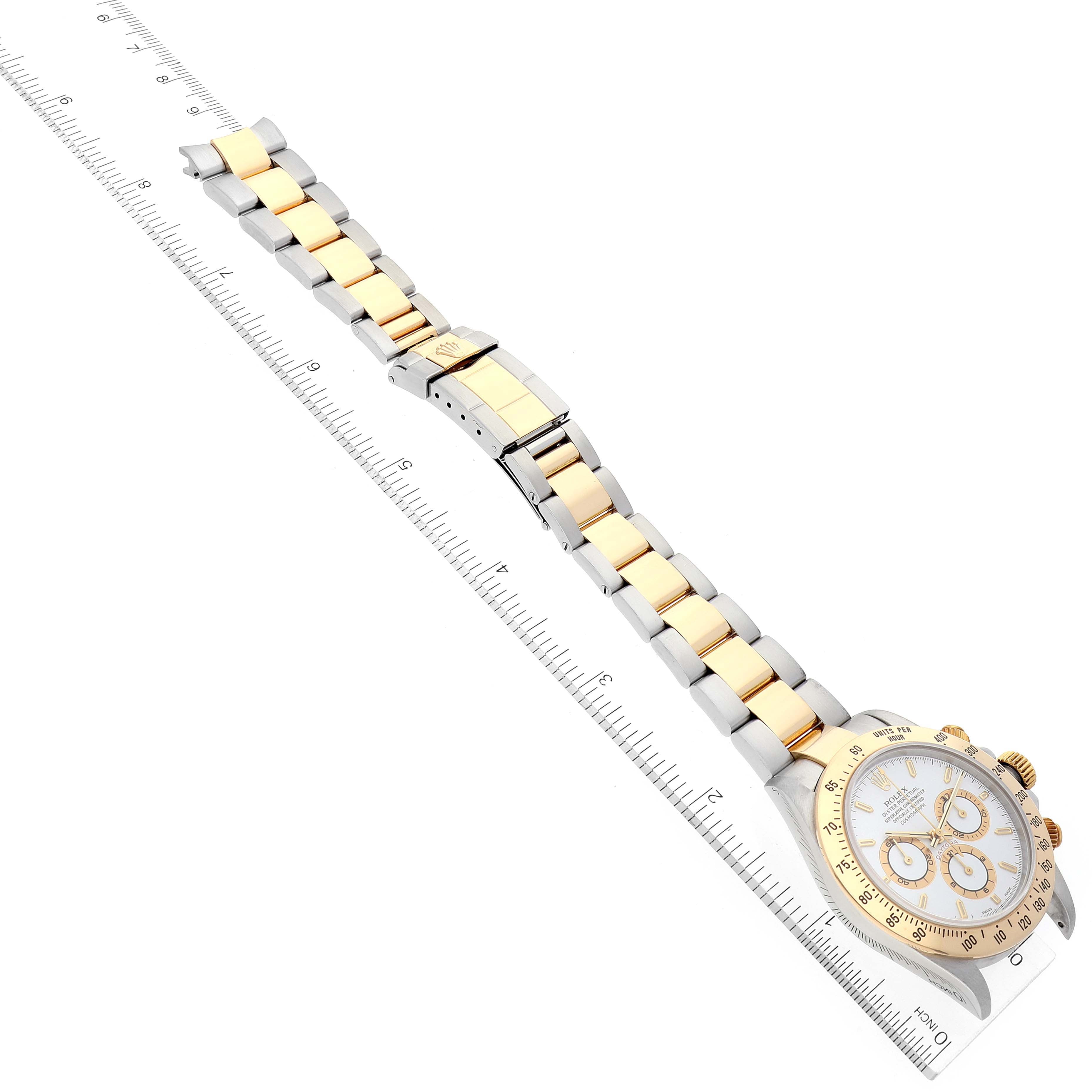 Rolex Daytona Steel Yellow Gold White Dial Zenith Movement Mens Watch 16523