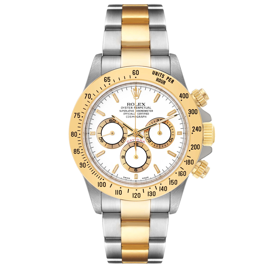 Rolex Daytona Steel Yellow Gold White Dial Zenith Movement Mens Watch 16523